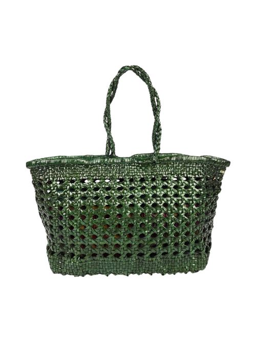 shopping donna in pelle traforata verde